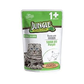Jungle Pouch Gravy Soslu Tavuklu 3x100 gr Konserve Kedi Maması