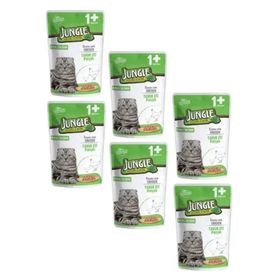 Jungle Pouch Gravy Soslu Tavuklu 6x100 gr Konserve Yetişkin Kedi Maması