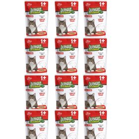 Jungle Pouch Sığır Eti Parçalı Soslu 12x100 gr Yetişkin Kedi Konservesi