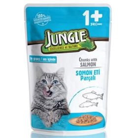 Jungle Pouch Somonlu Yetişkin 24x100 gr Kedi Maması