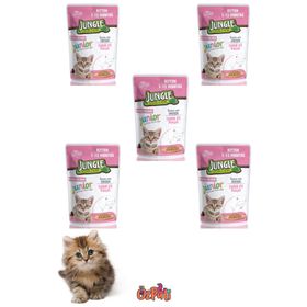 Jungle Pouch Tavuklu Yavru 5x100 gr Kedi Maması