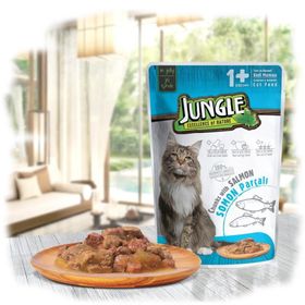 Jungle Somonlu 100 gr Yetişkin Kedi Konservesi