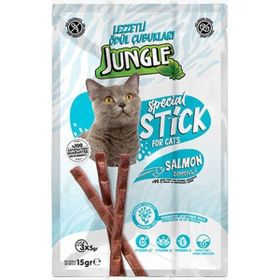Jungle Sticks Somonlu 3x5 gr Kedi Ödül Çubuğu