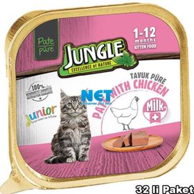 Jungle Sütlü ve Tavuklu Ezme 100 gr Yavru Kedi Konservesi