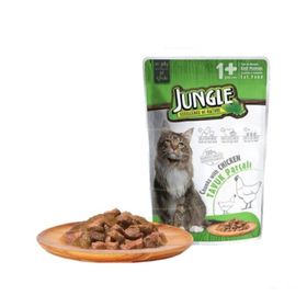 Jungle Tavuklu Jelly Pouch Yetişkin 24x100 gr Kedi Yaş Maması