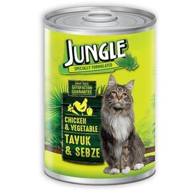 Jungle Tavuklu Sebzeli 415 gr Konserve Kedi Maması