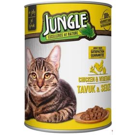 Jungle Tavuklu ve Sebzeli 400 gr Yetişkin Konserve Kedi Maması