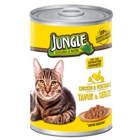 Jungle Tavuklu ve Sebzeli 400 gr Yetişkin Konserve Kedi Maması