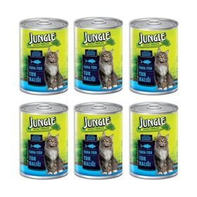 Jungle Ton Balıklı 6x415 gr Kedi Konserve