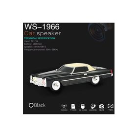 Junglee Cadillac Eldorado Nostaljik Araba Şeklinde Siyah Bluetooth Speaker