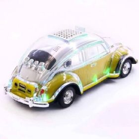 Junglee WS-1937BT Nostaljik Ledli Woswos Araba FM Radyolu Sarı Bluetooth Hoparlör