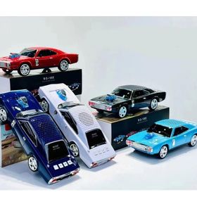 Junglee WS-1968 Klasik Dodge Challenger Model Araba Beyaz Bluetooth Hoparlör