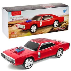 Junglee WS-1968 Klasik Dodge Challenger Model Araba Kırmızı Bluetooth Hoparlör