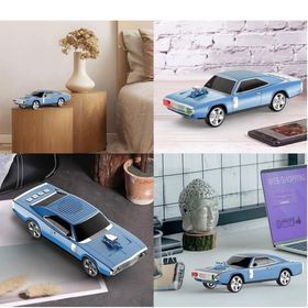 Junglee WS-1968 Klasik Dodge Challenger Model Araba Lacivert Bluetooth Hoparlör