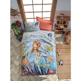 Junior Mermaid Mercan Tek Kişilik Nevresim Takımı