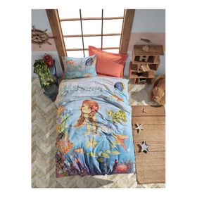 Junior Mermaid Mercan Tek Kişilik Nevresim Takımı