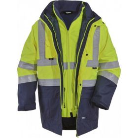 Junior Sarı Lacivert 5 Parça İçi Çıkmalı Parka