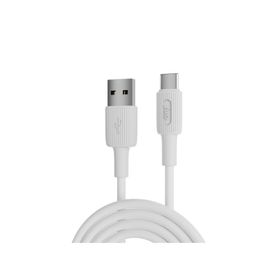 Juo 1 mt 12W Beyaz USB-A to Type-C Silikon Hızlı Şarj ve Data Kablosu