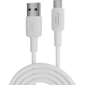 Juo 1 mt 12W Beyaz USB-A to Type-C Silikon Hızlı Şarj ve Data Kablosu