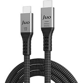 Juo 1 mt USB 4.0 240W 40 GBPS Thunderbolt 4 8K 60 Hz USB-C Görüntü Aktarım ve Type-C Hızlı Şarj ve Data Kablosu