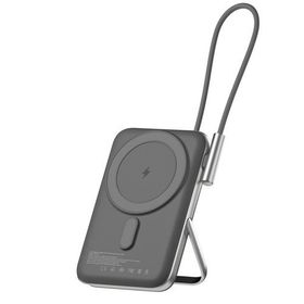 Juo 10.000 mAh 20W Siyah Dahili Type-C Kablolu Taşınabilir Standlı Hızlı Şarj Cihazı Magsafe Powerbank