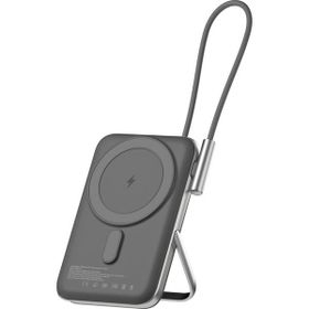 Juo 10.000 mAh 20W Siyah Dahili Type-C Kablolu Taşınabilir Standlı Hızlı Şarj Cihazı Magsafe Powerbank