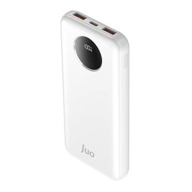 Juo 10000 mAh 22.5W Dijital Led Ekranlı Beyaz Taşınabilir Hızlı Şarj Cihazı Powerbank