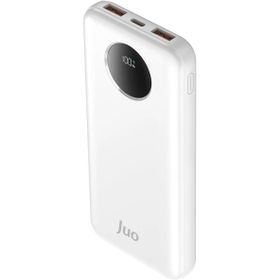 Juo 10000 mAh 22.5W Dijital Led Ekranlı Beyaz Taşınabilir Hızlı Şarj Cihazı Powerbank