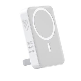 Juo 10000 mAh MagSafe Beyaz Powerbank Standlı PD20W Taşınabilir Kablosuz Hızlı Şarj Cihazı