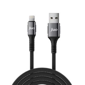 Juo 12W 2.4A USB-A to Lightning Apple iPhone iPad 1 mt Örgülü Hızlı Şarj ve Data Kablosu
