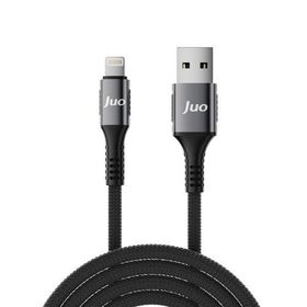 Juo 12W 2.4A USB-A to Lightning Apple iPhone iPad 2 mt Örgülü Hızlı Şarj ve Data Kablosu