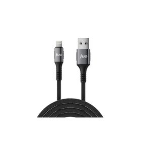 Juo 12W 2.4A USB-A to Lightning Apple iPhone iPad 2 mt Örgülü Hızlı Şarj ve Data Kablosu