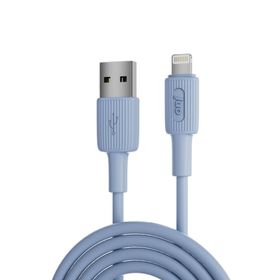Juo 12W 2.4A Usb-A To Lightning iPhone iPad Mavi 1 mt Silikon Hızlı Şarj ve Data Kablosu