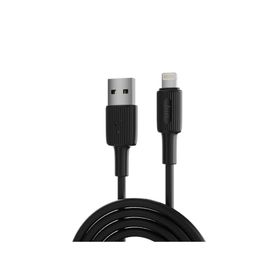 Juo 12W 2.4A Usb-A To Lightning iPhone iPad Siyah 1 mt Silikon Hızlı Şarj ve Data Kablosu