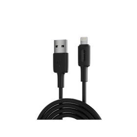 Juo 12W 2.4A Usb-A To Lightning iPhone iPad Siyah 2 mt Silikon Hızlı Şarj ve Data Kablosu