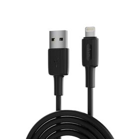 Juo 12W 2.4A Usb-A To Lightning iPhone iPad Siyah 2 mt Silikon Hızlı Şarj ve Data Kablosu