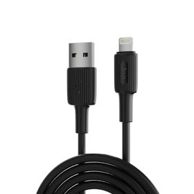 Juo 12W 2.4A Usb-A To Lightning iPhone iPad Siyah 2 mt Silikon Hızlı Şarj ve Data Kablosu