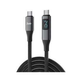 Juo 2 mt 240W USB 3.1 GeN2 10 GBPS E-Mark Çipli Led Display 4K 60 Hz Görüntü ve Type-C Hızlı Şarj Kablosu