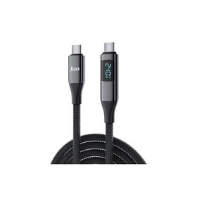 Juo 2 mt 240W USB 3.1 GeN2 10 GBPS E-Mark Çipli Led Display 4K 60 Hz Görüntü ve Type-C Hızlı Şarj Kablosu