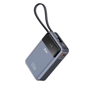 Juo 20.000 mAh 65W Led Ekranlı USB-A Type-C Kablolu Taşınabilir Hızlı Şarj Cihazı Powerbank