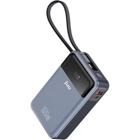 Juo 20.000 mAh 65W Led Ekranlı USB-A Type-C Kablolu Taşınabilir Hızlı Şarj Cihazı Powerbank