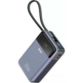 Juo 20.000 mAh 65W Led Ekranlı USB-A Type-C Kablolu Taşınabilir Hızlı Şarj Cihazı Powerbank