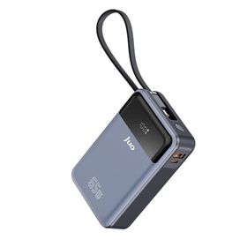 Juo 20.000 mAh 65W Led Ekranlı USB-A Type-C Kablolu Taşınabilir Hızlı Şarj Cihazı Powerbank