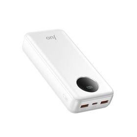 Juo 20000 mAh 22.5W Beyaz Dijital Led Ekranlı Taşınabilir Hızlı Şarj Cihazı Powerbank