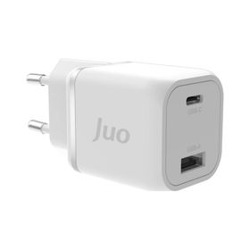 Juo 35W GaN USB-C + USB-A iPhone ve iPad ve Samsung PPS Uyumlu PD QC4.0 Type-C Beyaz Hızlı Şarj Cihazı