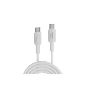 Juo 60W 1 mt Beyaz USB Type-C To Type-C Silikon Hızlı Şarj ve Data Kablosu