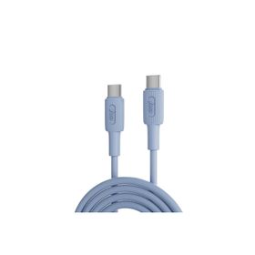 Juo 60W 1 mt Mavi USB Type-C To Type-C Silikon Hızlı Şarj ve Data Kablosu