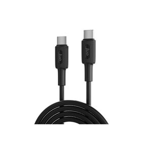 Juo 60W 2 mt Siyah USB Type-C to Type-C Silikon Hızlı Şarj ve Data Kablosu
