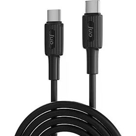 Juo 60W 2 mt Siyah USB Type-C to Type-C Silikon Hızlı Şarj ve Data Kablosu