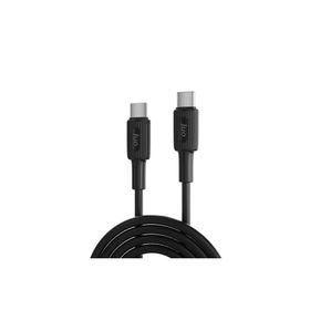 Juo 60W 2 mt Siyah USB Type-C to Type-C Silikon Hızlı Şarj ve Data Kablosu